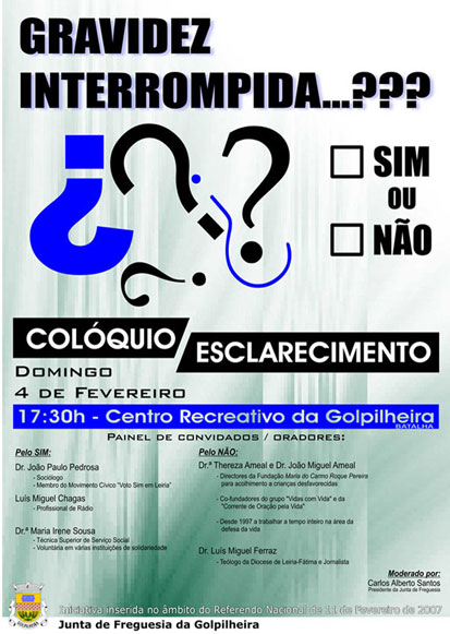 Debate sobre a Interrupção Voluntária da Gravidez a 4 de Fevereiro