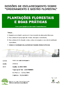 Sessões de esclarecimento sobre Plantações Florestais e Boas Práticas