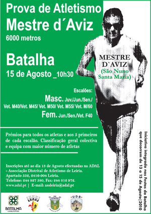 Grande Prémio de Atletismo Mestre de Aviz no dia 15 de Agosto