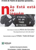 Ciclo de Teatro às Quartas apresenta «Não está cá ninguém»