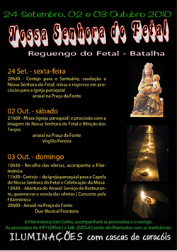 Cartaz das Festas de Nossa Senhora do Fetal